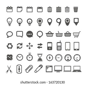 Web icons collection isolated on white