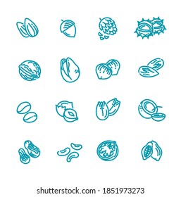 web icons collection - nuts, beans and seed.