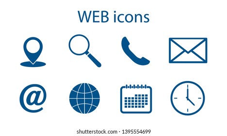 Web icons. Communication icons. Vector illustration.