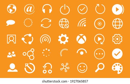 web icons, connecting symbol, vector image.