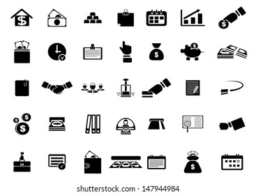 Web icons for design on white background