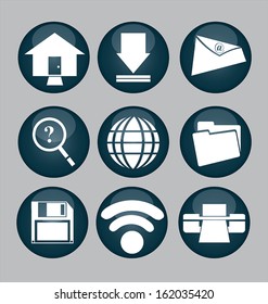 Web icons design in vector.