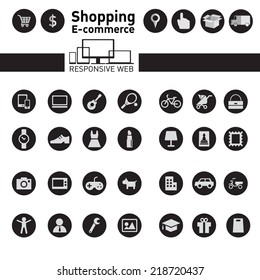 web icons for e-commerce, shopping
