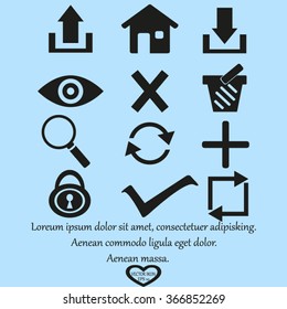 Web icons. edit and customize