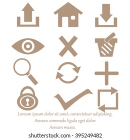 Web icons. edit and customize