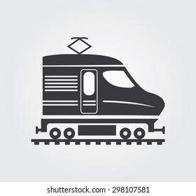 Web icons: electric train