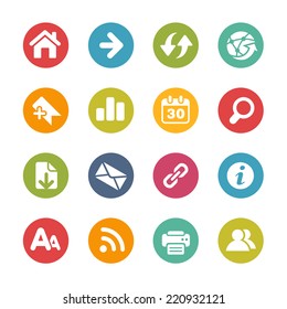 Web Icons // Fresh Colors -- Icons and buttons in different layers, easy to change colors.