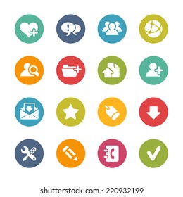 Web Icons // Fresh Colors -- Icons and buttons in different layers, easy to change colors.