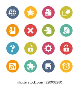 Web Icons // Fresh Colors -- Icons and buttons in different layers, easy to change colors.