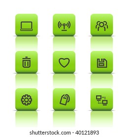 Web icons green buttons 1