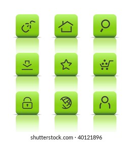 Web icons green buttons 2
