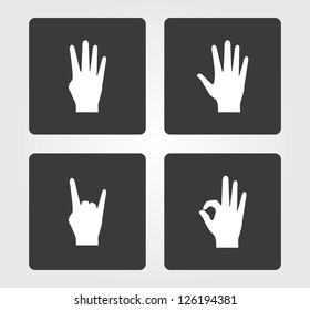 Web icons: hands