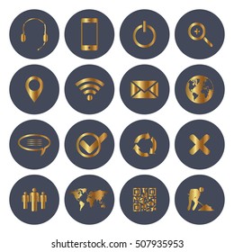 Illustration von Web-Symbolen