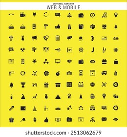 Web icons including vector art.