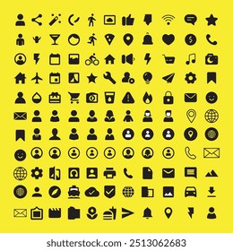 Web icons including vector art.