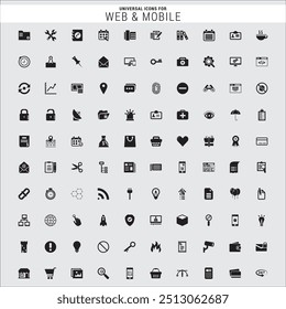 Web icons including vector art.