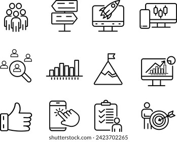 Web icons in line style. Web and mobile icon. Chat, support, message, phone