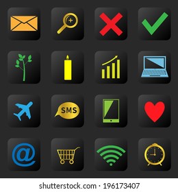 Web icons for web and mobile applications. Vector illustration.
