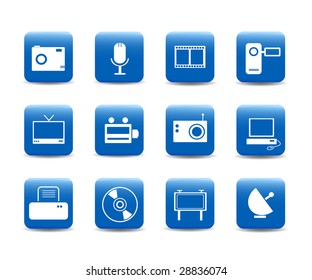Web icons multimedia on mobile