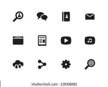 Web icons on white background. Vector illustration.