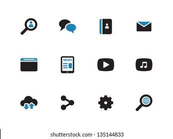 Web icons on white background. Vector illustration.