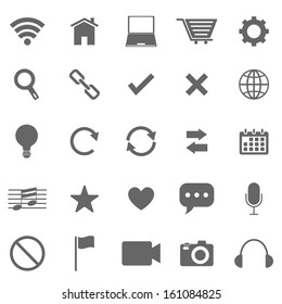 Web icons on white background, stock vector