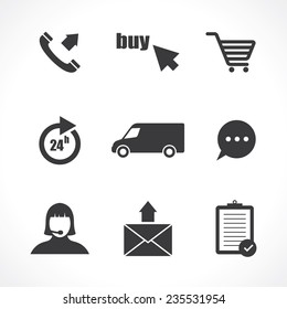 web icons of online service