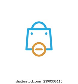 Iconos web para tiendas en línea, de varios íconos de bolsas de compras de varias formas. Accionable vectorial de trazo 96x96 Pixel Perfecto.