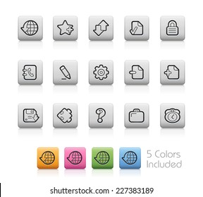 Web Icons // Outline Buttons +++ Each color in a layer - To see the desired color, you need to make it visible in the layer panel +++ EPS 10+ / Contain Transparencies.