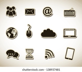 web icons over white background vector illustration