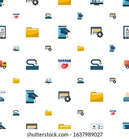 web icons pattern seamless. Included editable flat SiteMap, dating, Webinar, Folder, Garden hose, Interactive Course, online store, Web Hosting icons. web icons for and mobile.