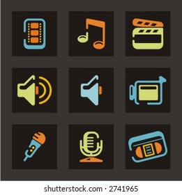 Web icons set. Audio and video. Mail and communication. Check my portfolio for much more of this series as well as thousands of similar and other great vector items.