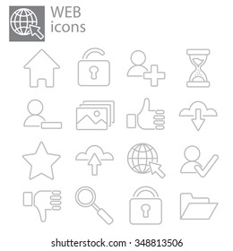 Web icons set - Basic web icons, web communication
