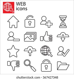 Web icons set - Basic web icons, web communication