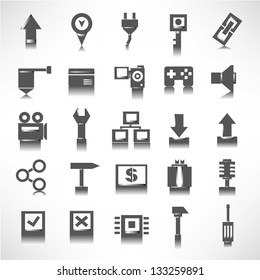 web icons set, black icons