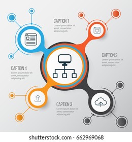 Web Icons Set. Collection Of Local Connection, Data Synchronize, Send Data And Other Elements. Also Includes Symbols Such As Upload, Send, Bookmark.