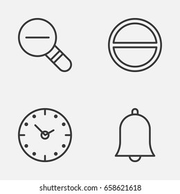Web Icons Set. Collection Of Refuse, Alert, Zoom Out And Other Elements. Also Includes Symbols Such As Ban, Zoom, Alert.