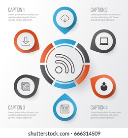 Web Icons Set. Collection Of Website Page, Login, Website Bookmarks And Other Elements. Also Includes Symbols Such As Computer, Storage, Button.