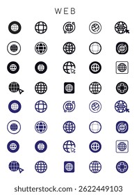 web icons set , communication icons set