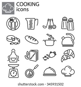 Web icons set. Cookery, cooking