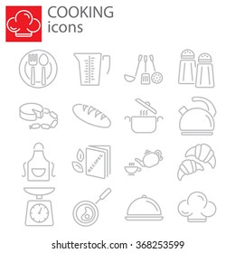 Web icons set. Cooking, kitchenware
