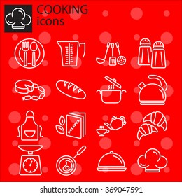 Web icons set. Cooking, kitchenware