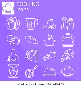 Web icons set. Cooking, kitchenware