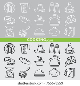 Web icons set. Cooking, kitchenware
