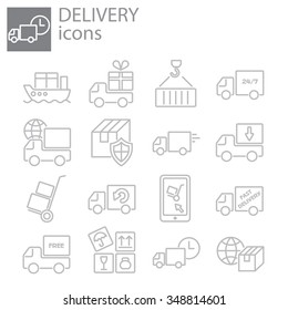 Web icons set - Delivery, Shipping services