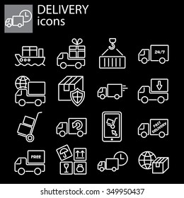 Web icons set - Delivery, Shipping services