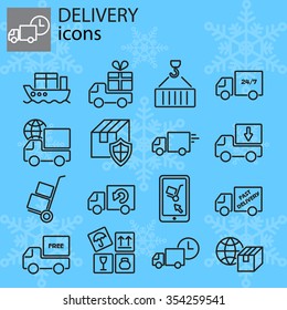 Web icons set - Delivery, Shipping services