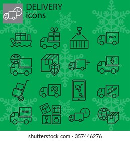 Web icons set - Delivery, Shipping services
