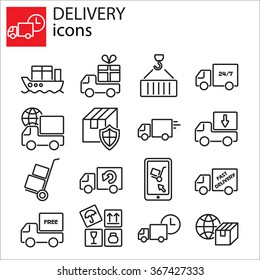 Web icons set - Delivery, Shipping services