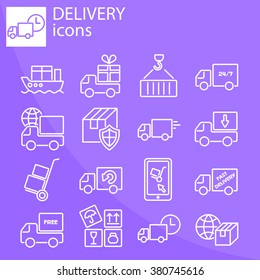 Web icons set - Delivery, Shipping services